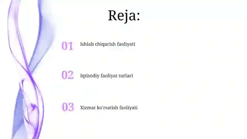 Iqtisodiy faoliyat turlari 2