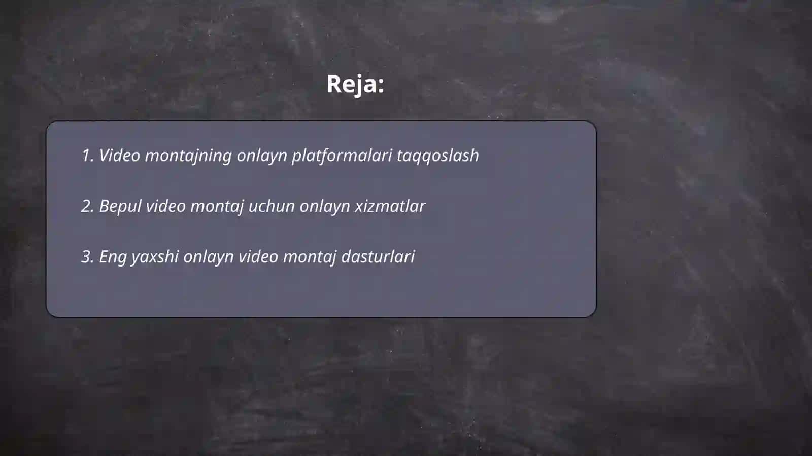 Video montaj uchun onlayn platformalar 2