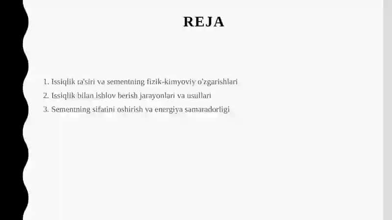 Issiqlik bilan ishlov beriladigan sement boʻyicha 2