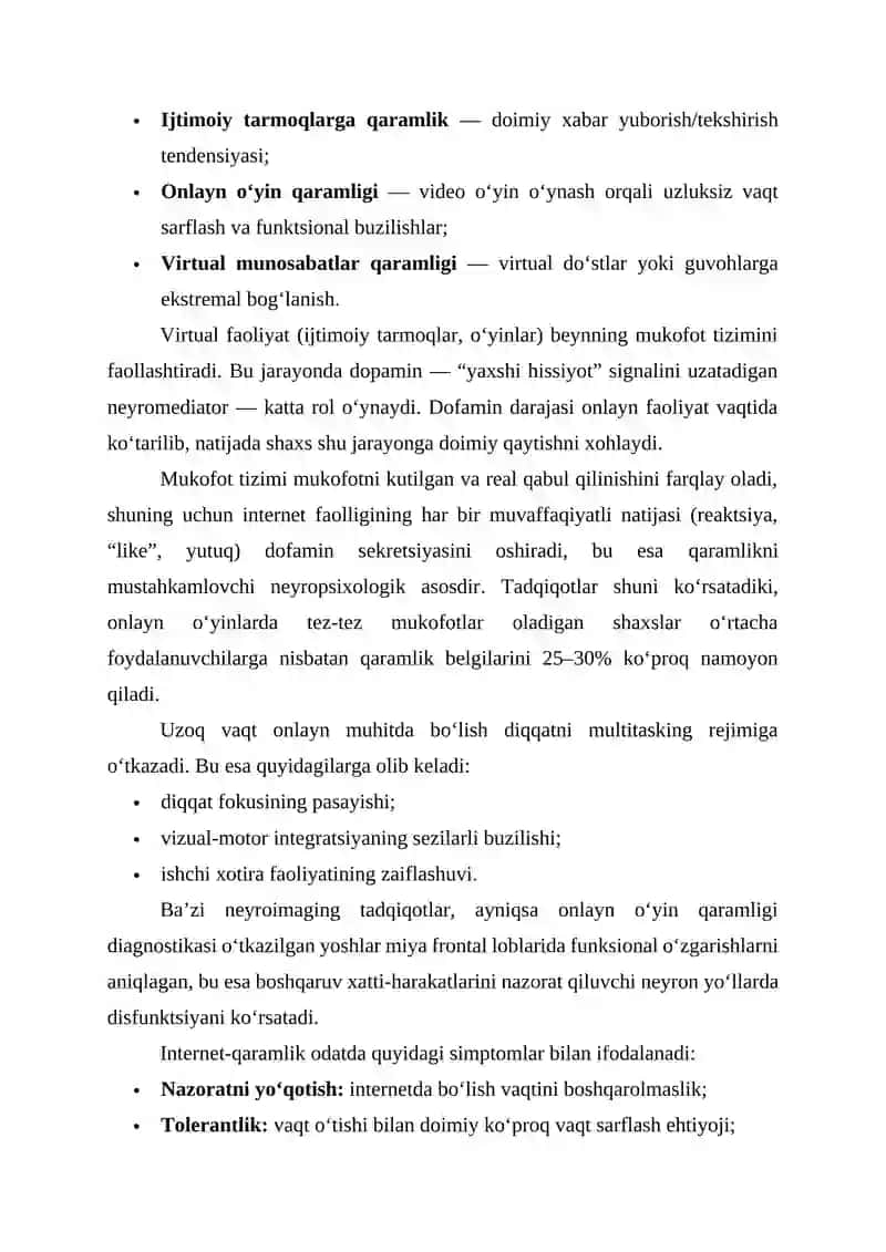 Virtual olamga qaramlik fenomeni 2