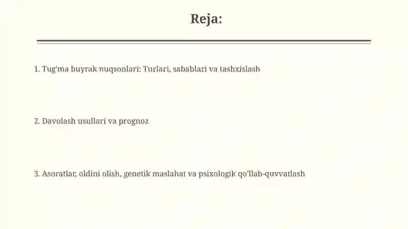Tug'ma buyrak nuqsonlari 2