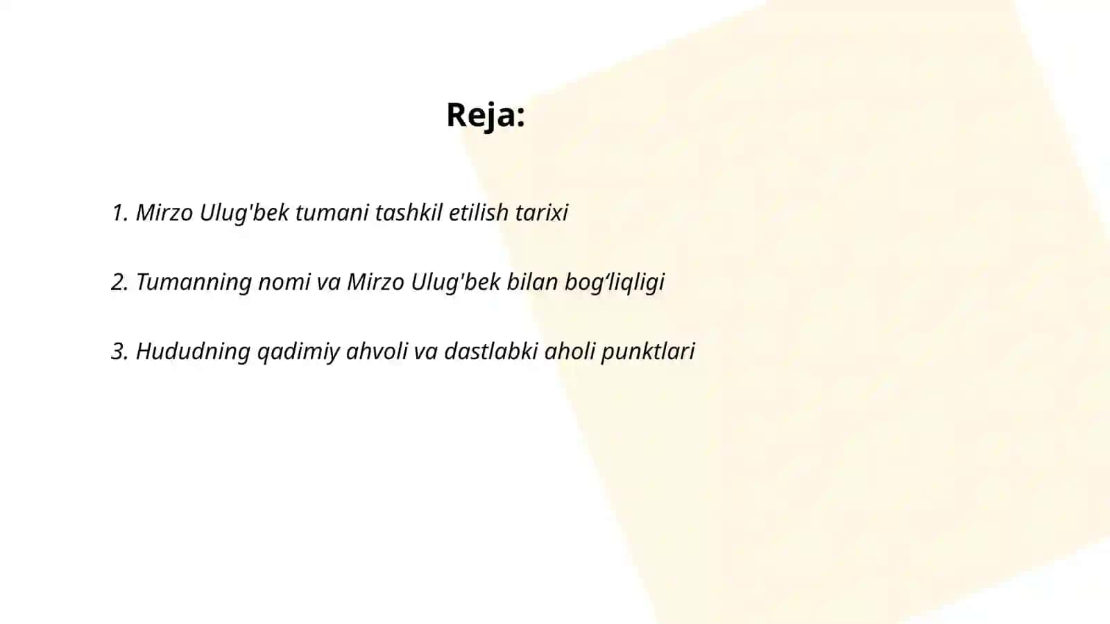 Mirzo Ulug'bek tumani tarixi 2