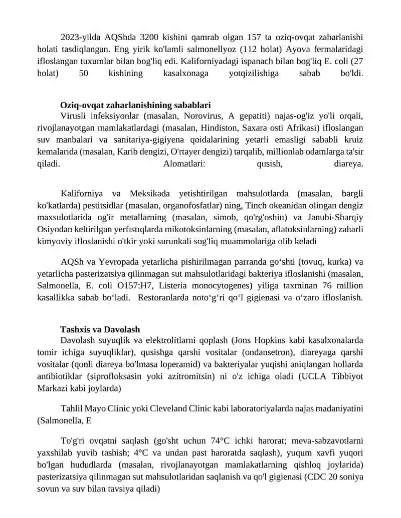 Alimentar zaharlanish 2