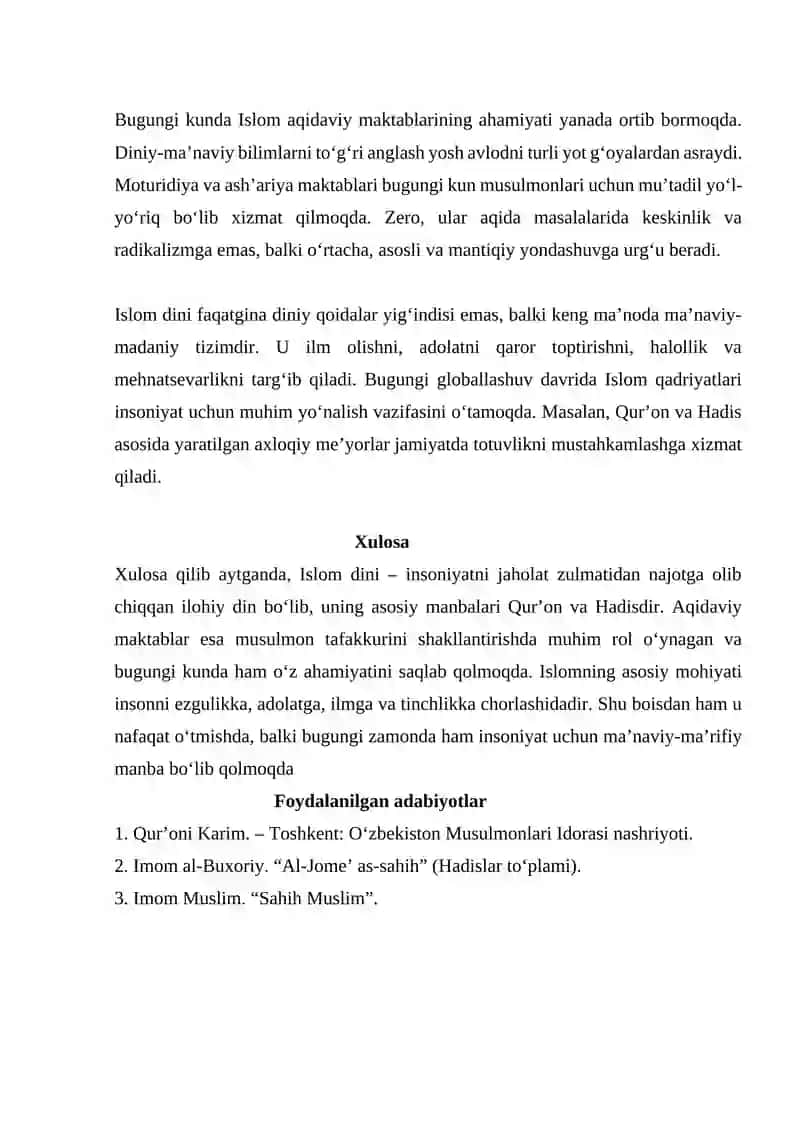 Islom dinining tarixi va mohiyati 2