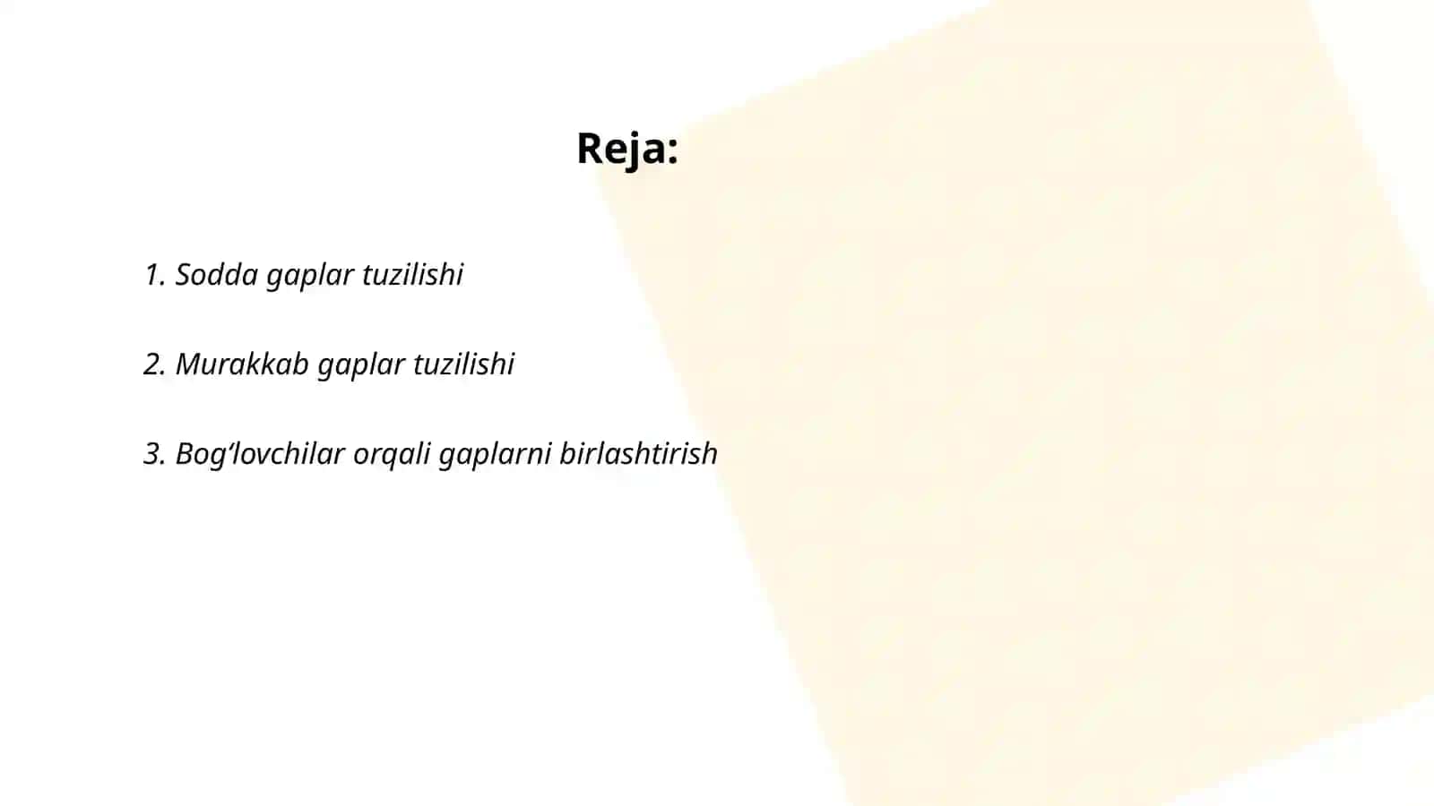 Sodda gaplar tuzilishi 2
