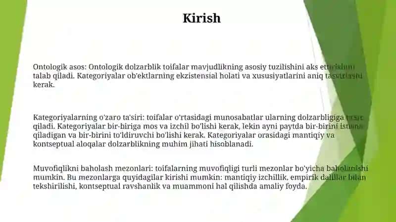 Ontologik Va Munosabatdosh Kategorialarning Uygunligi 2