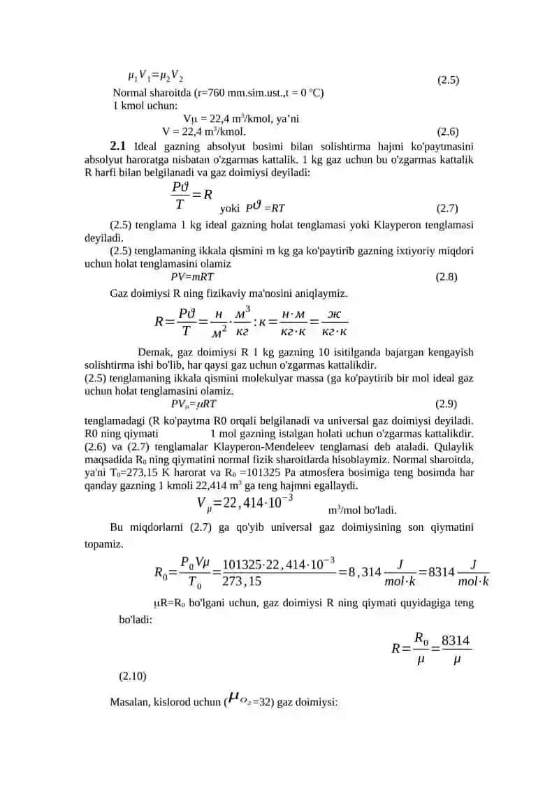 Texnik termodinamika 2
