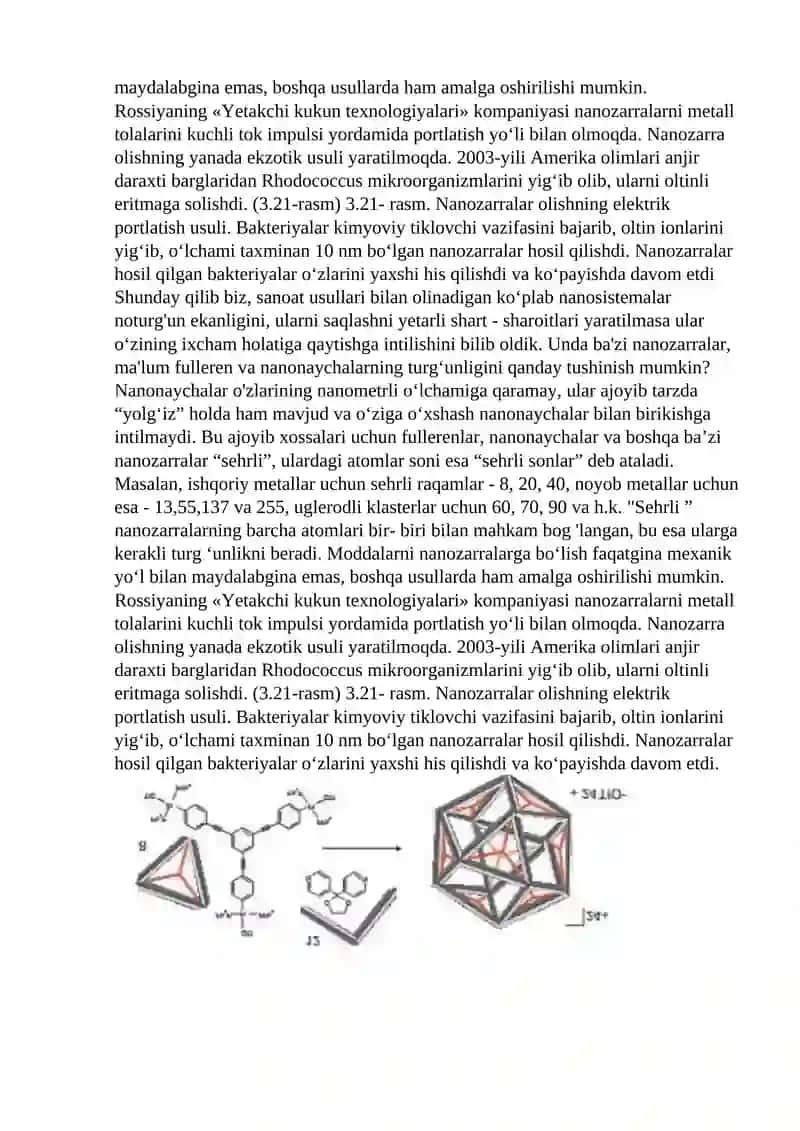 Nanozarralarning olish usullari 2