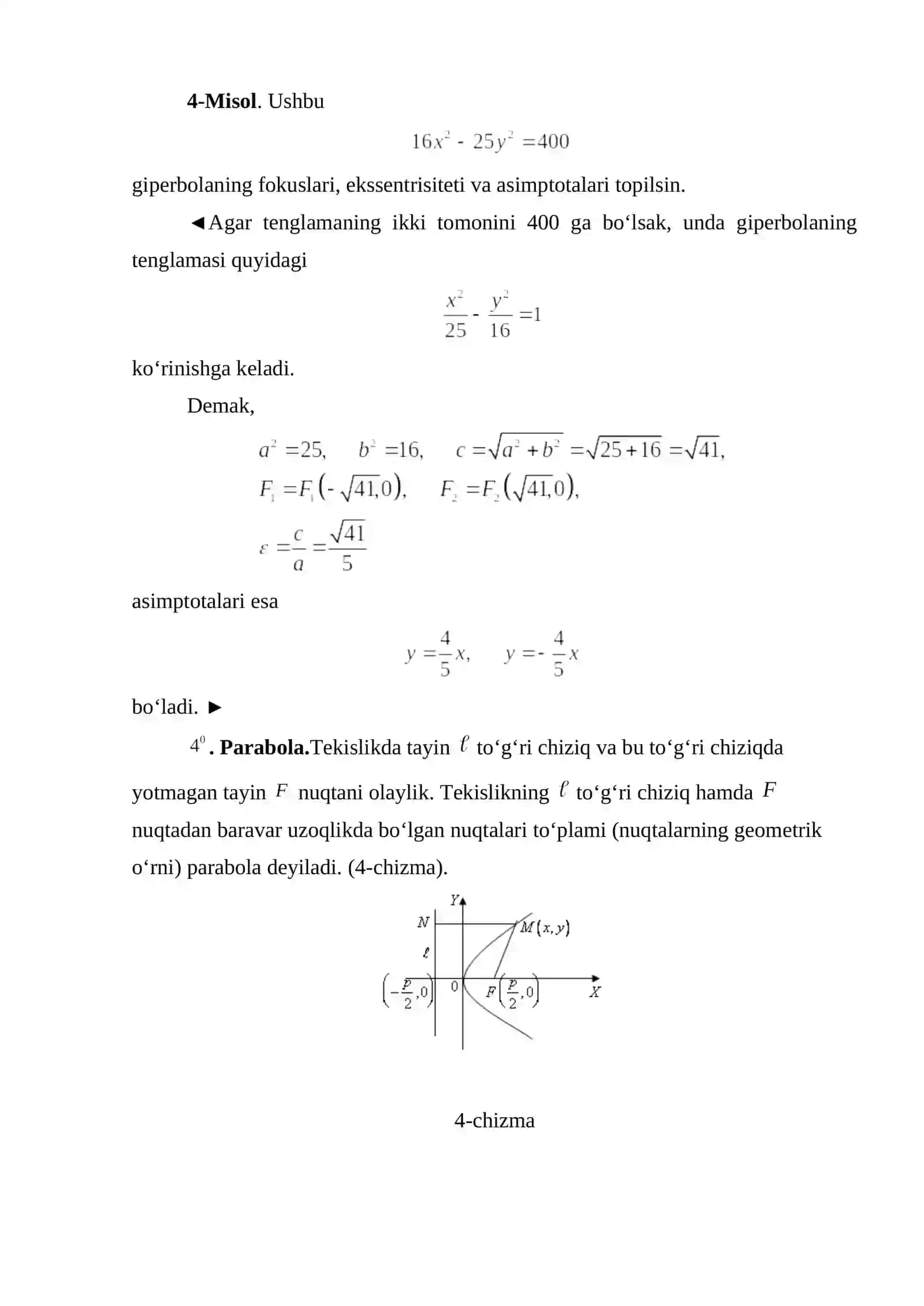 Giperbola, Parabola 2