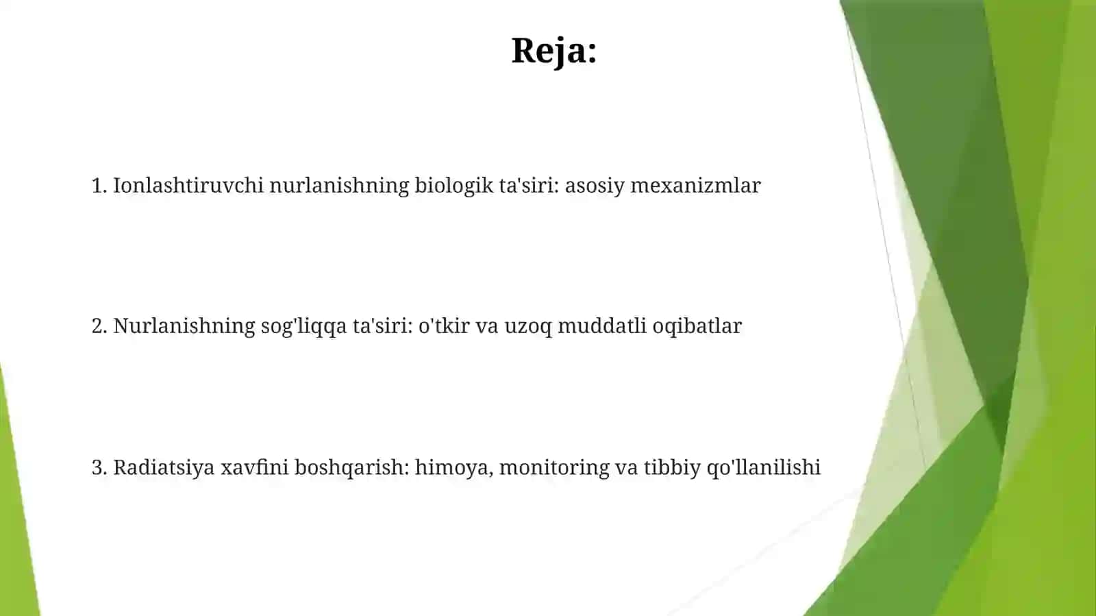 Ionlashtiruvchi nurlanishlarning biologik tamoyillari 2