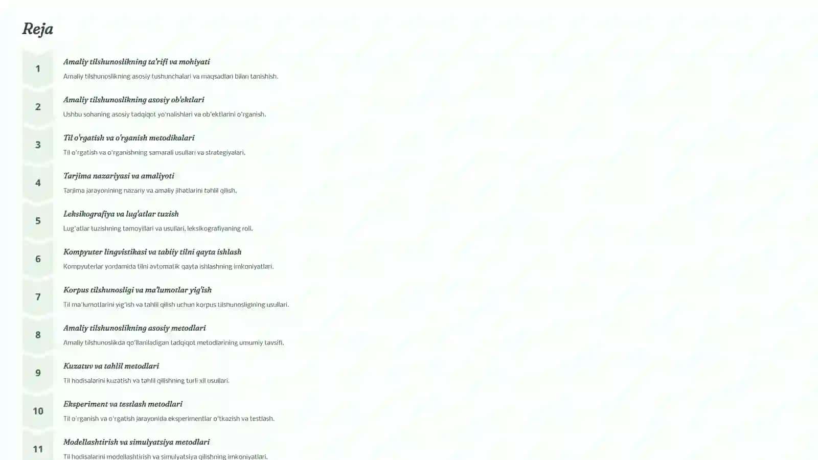 Amaliy tilshunoslik Ob'ekti, vazifalari va metodlari 2