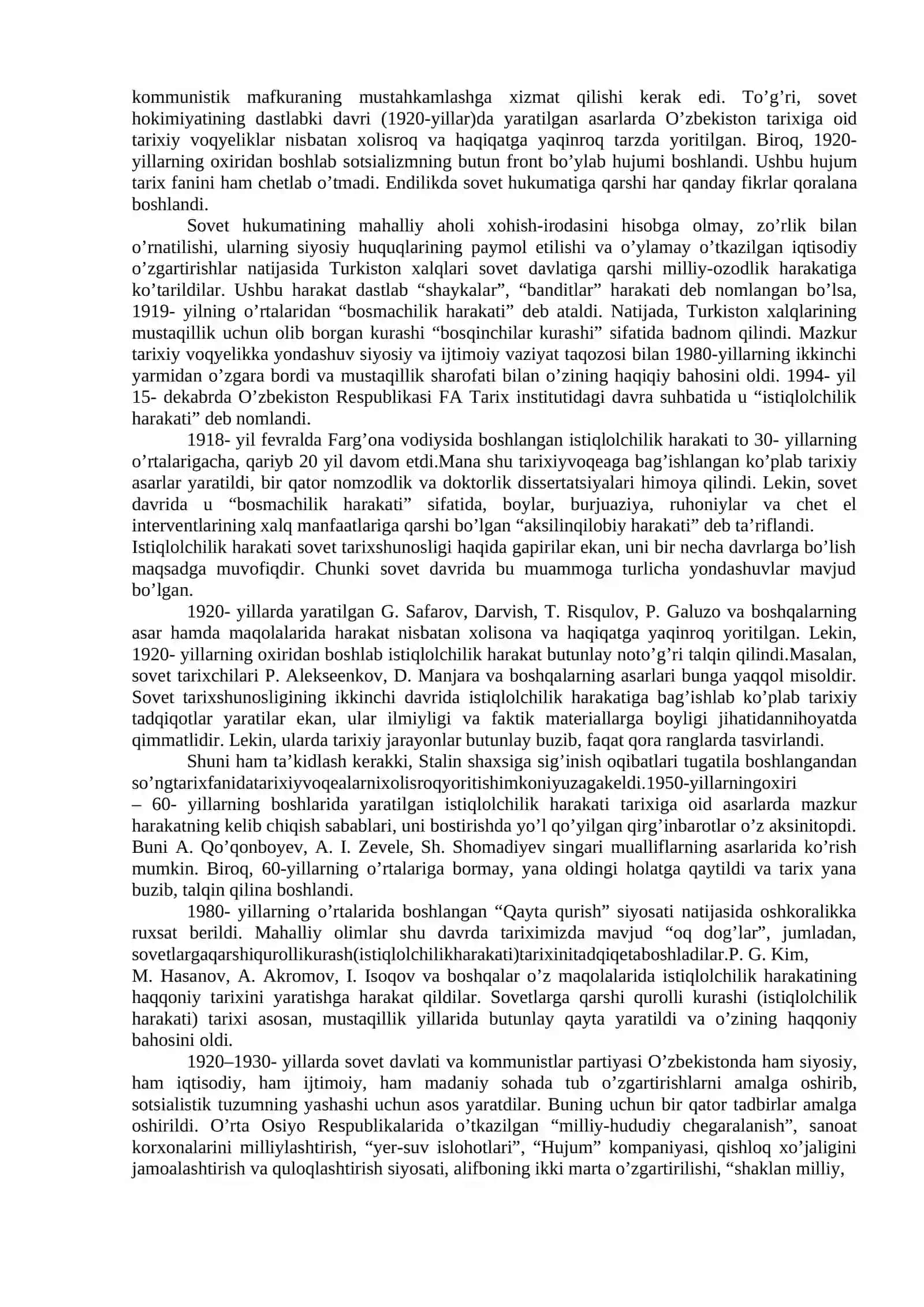 SOVET DAVRIDA O’ZBEKISTONDA TARIX FANI 2