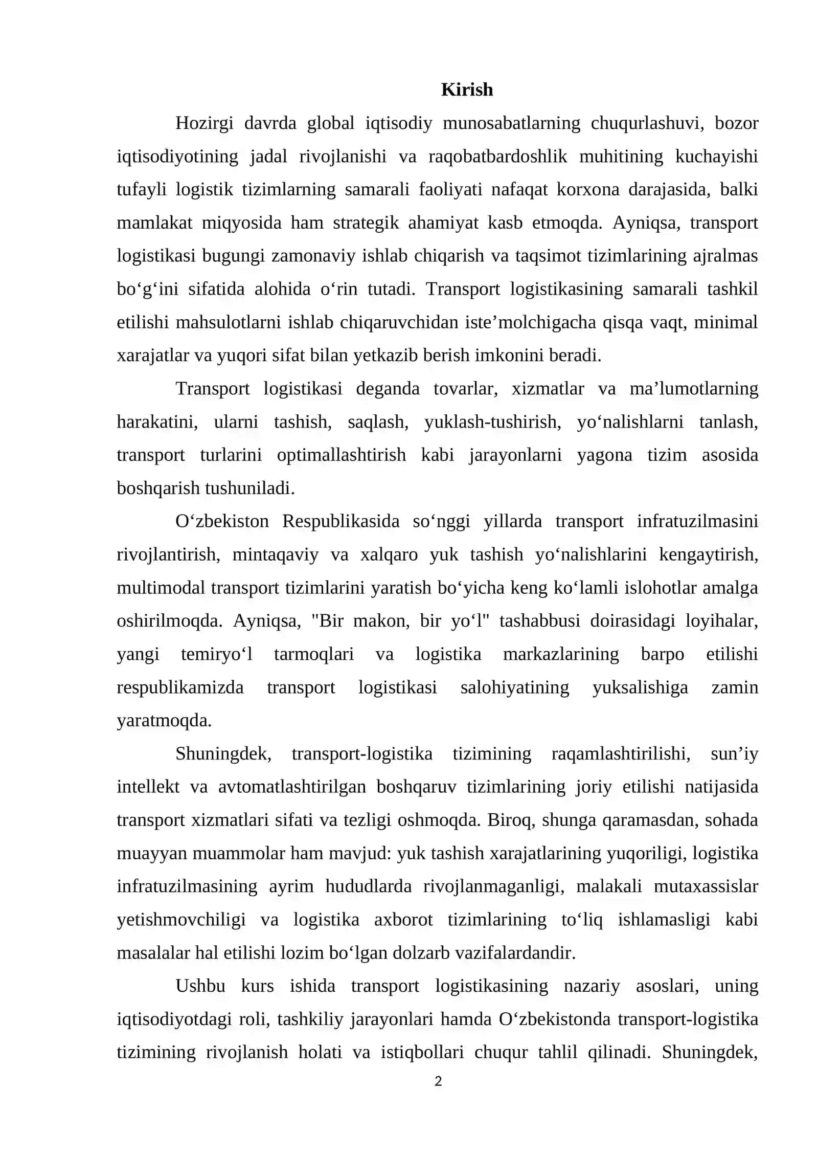 Transport Logistikasi 2