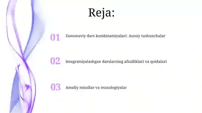 Zamonaviy dars kombinatsiyalari 2
