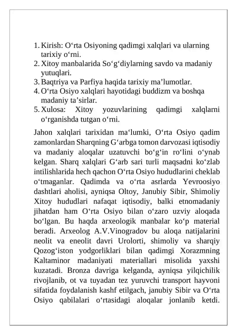 Xitoy manbalarida markaziy Osiyoni tarixiy geografiyasi 2