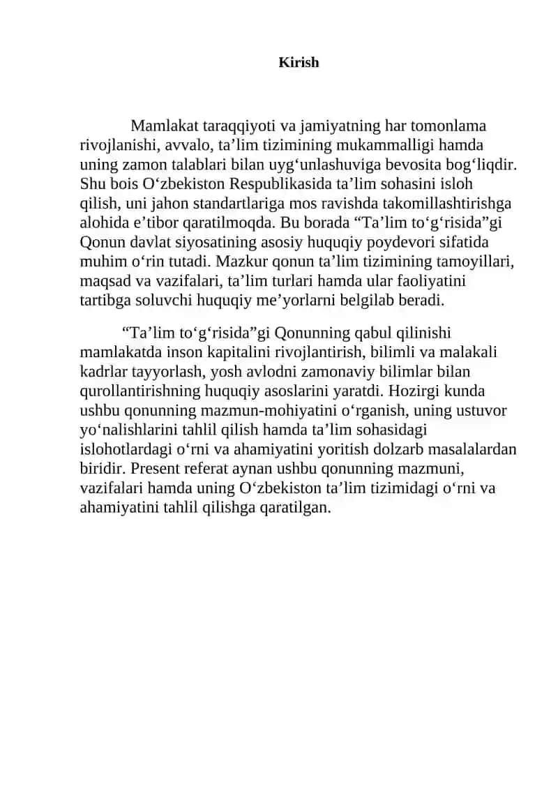 "Ta'lim to'g'risida"gi qonuni va uning mohiyati 2