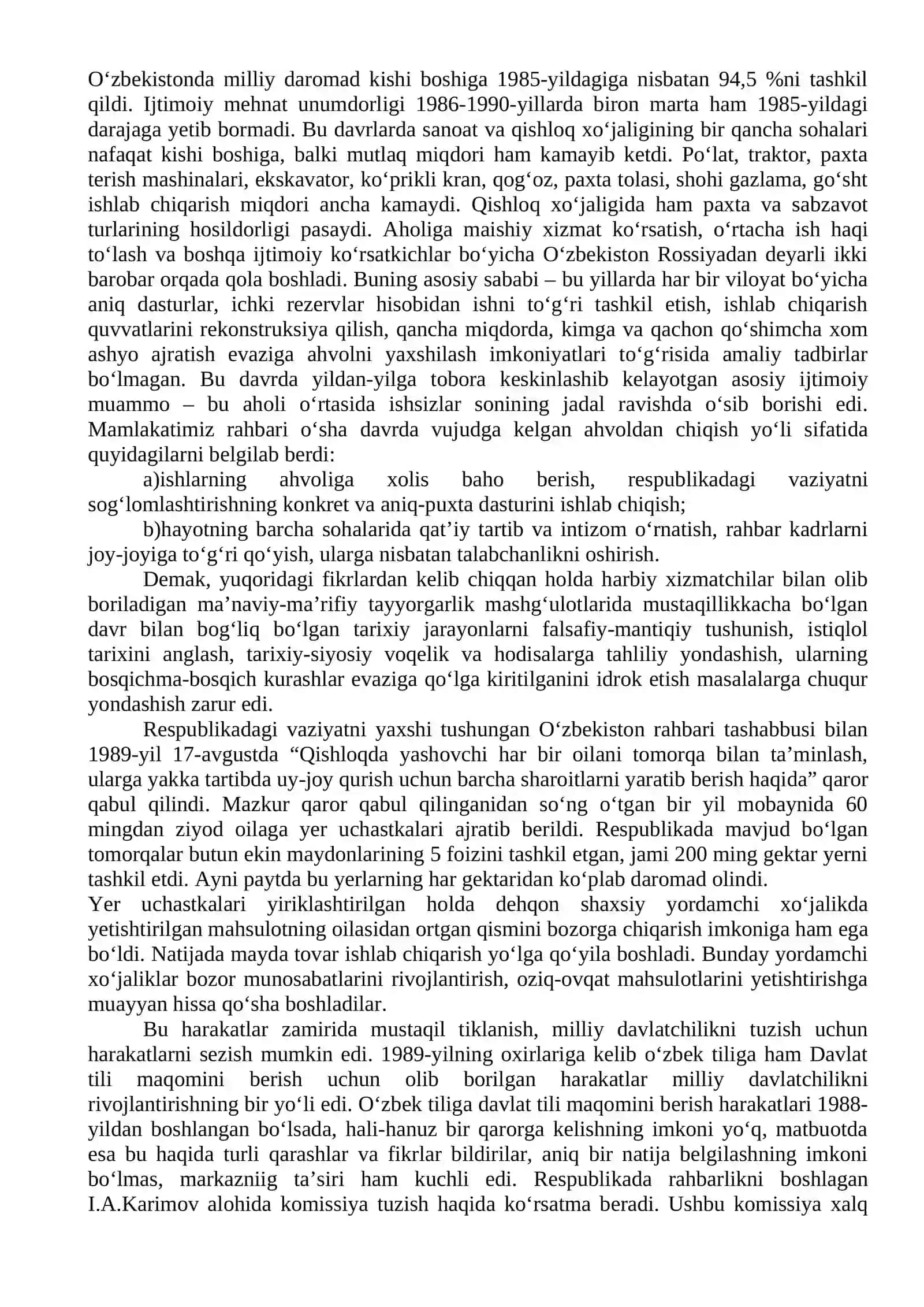 MUSTAQIL OʻZBEKISTON RESPUBLIKASI TASHKIL TOPISHINING TARIXIY AHAMIYATI 2