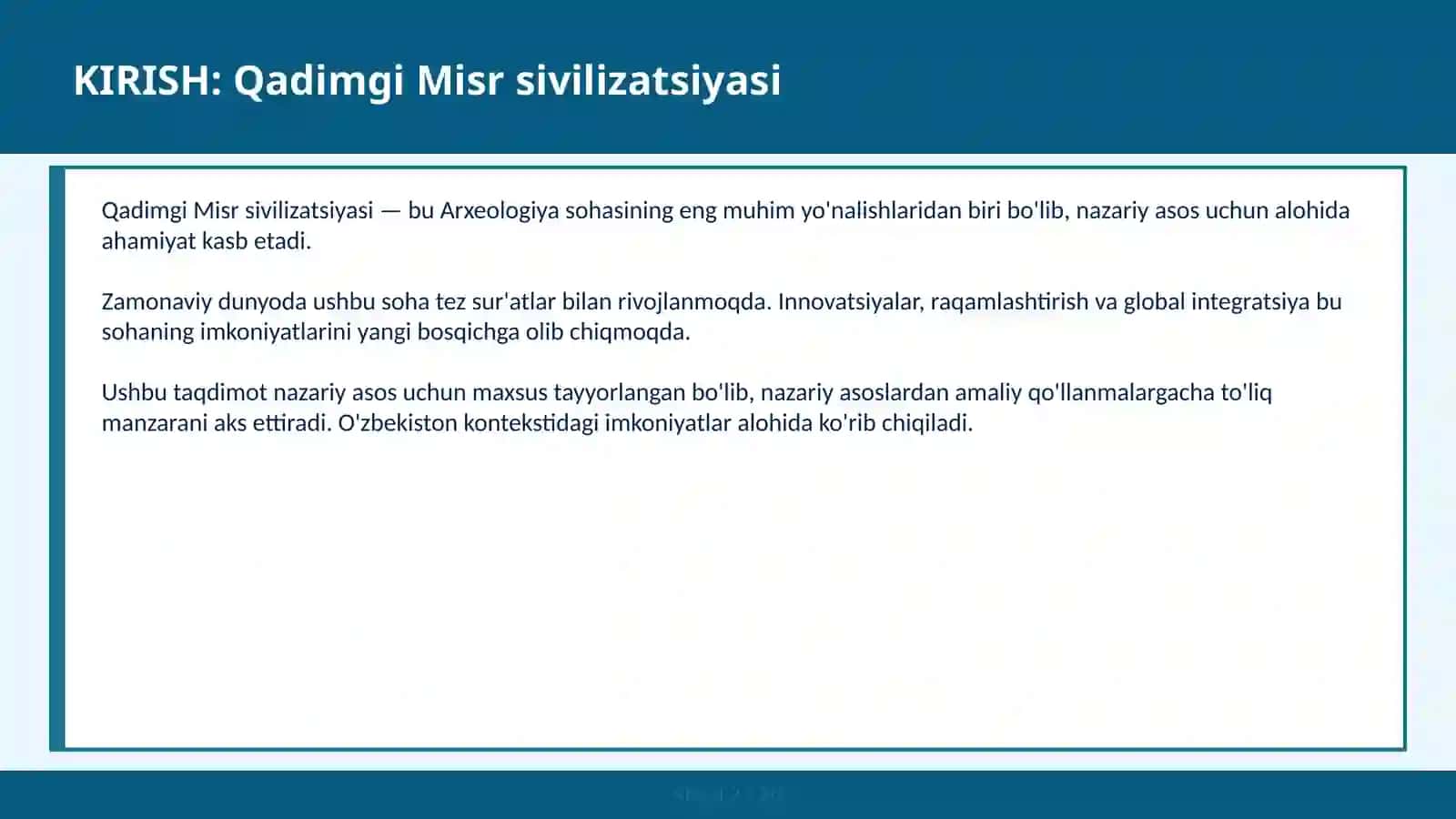 QADIMGI MISR SIVILIZATSIYASI 2
