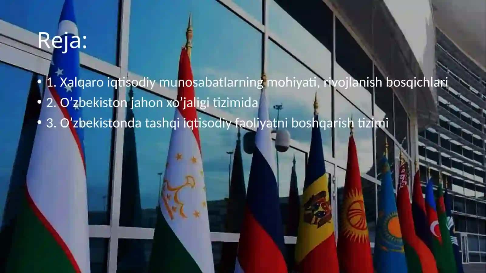Xalqaro iqtisodiy munosabatlarning shakllari 2