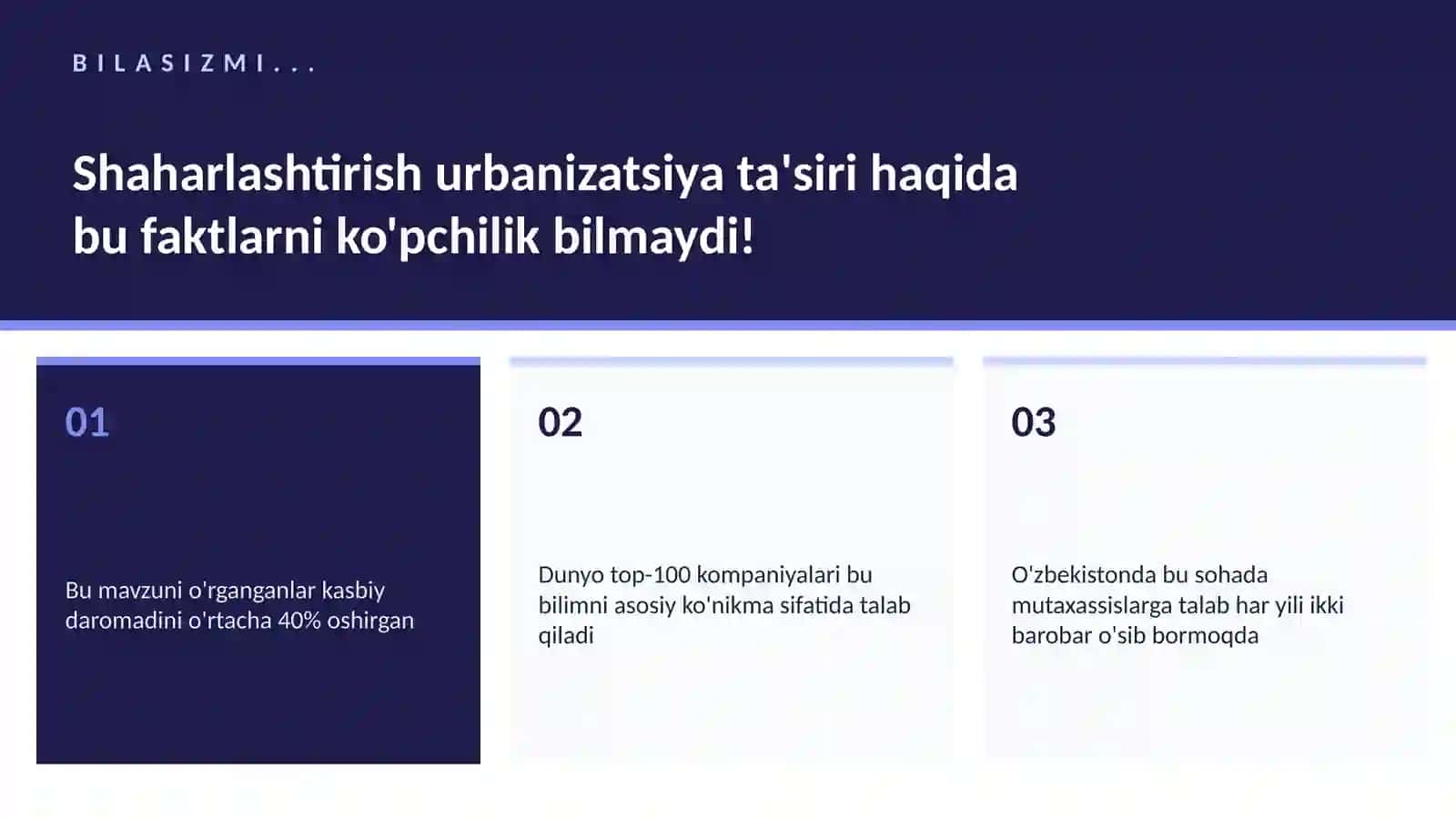 Shaharlashtirish urbanizatsiya ta'siri 2