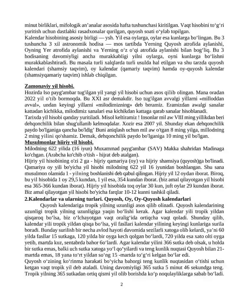 Sharq mamlakatlari xronologiyasi 2