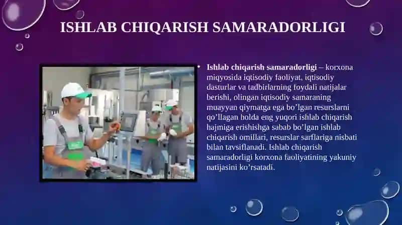 Ishlab chiqarish samaradorligi 2