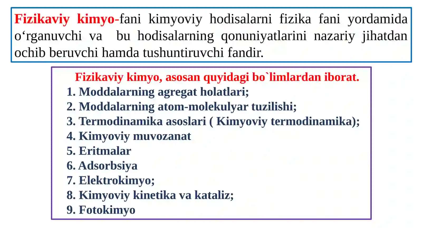 Fizikaviy kimyo 2