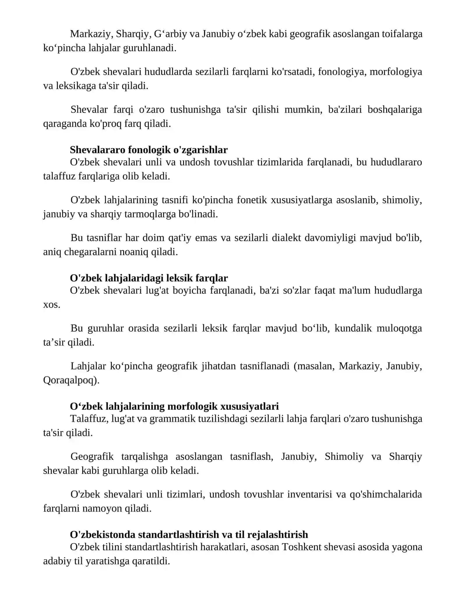 O'zbek shevalari tasnifi 2