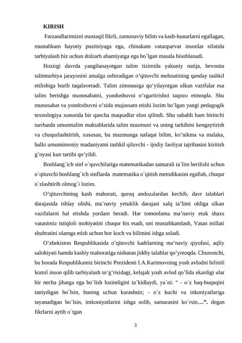 Matematika fanining o'qitish metodikasi 2