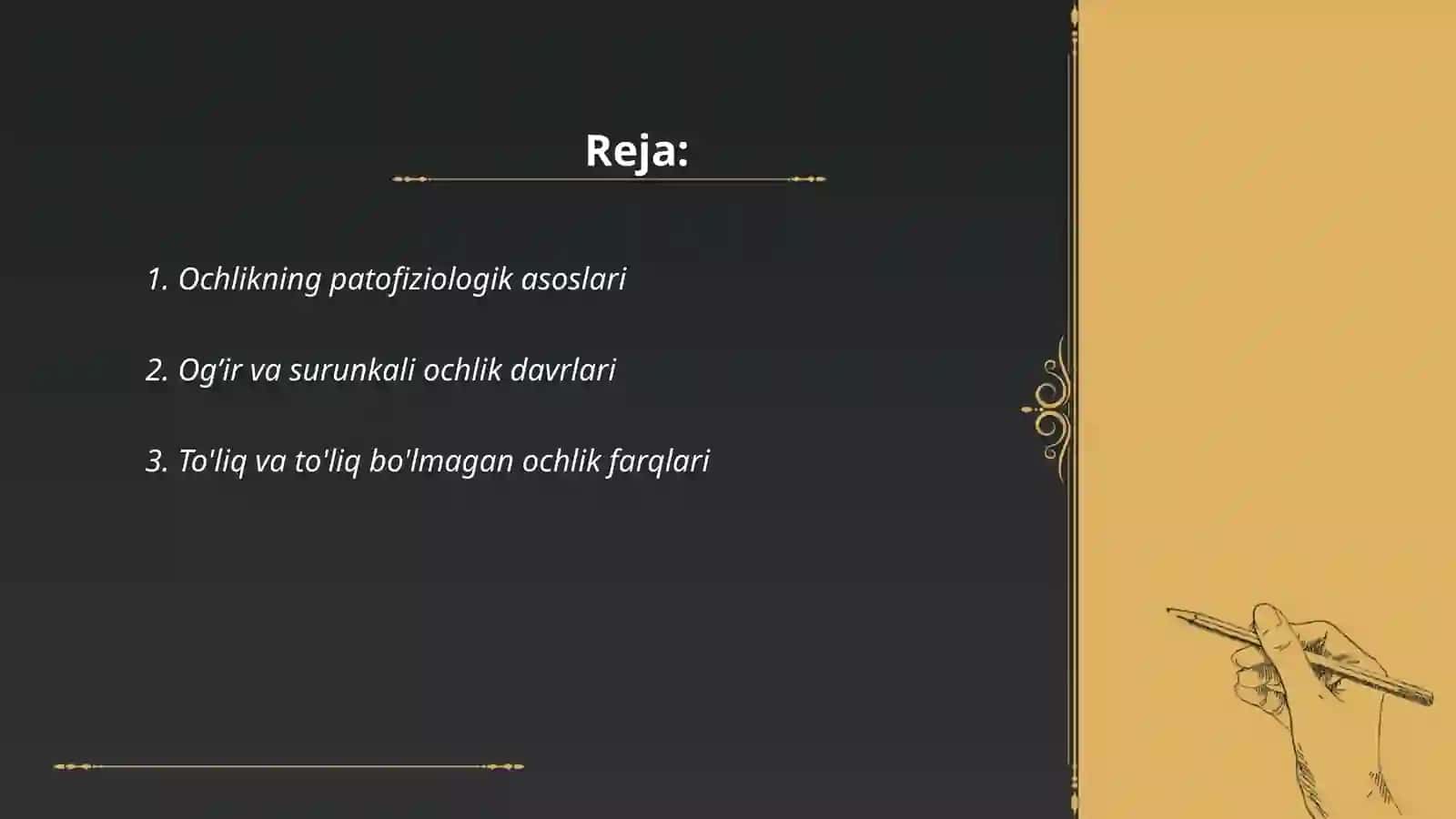 Ochlikning patofiziologik asoslari 2