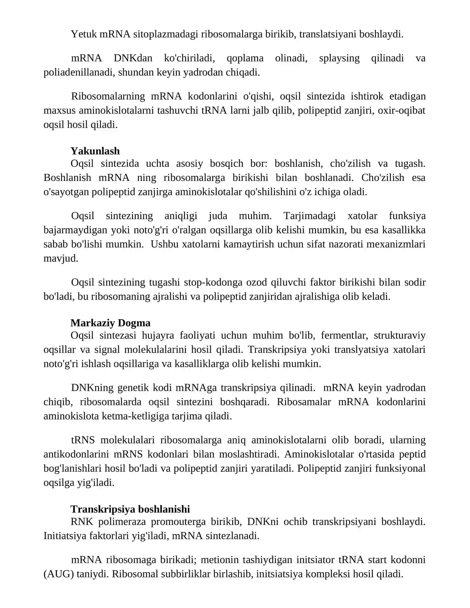 Ozuqa oqsillari ishlab chiqarish 2