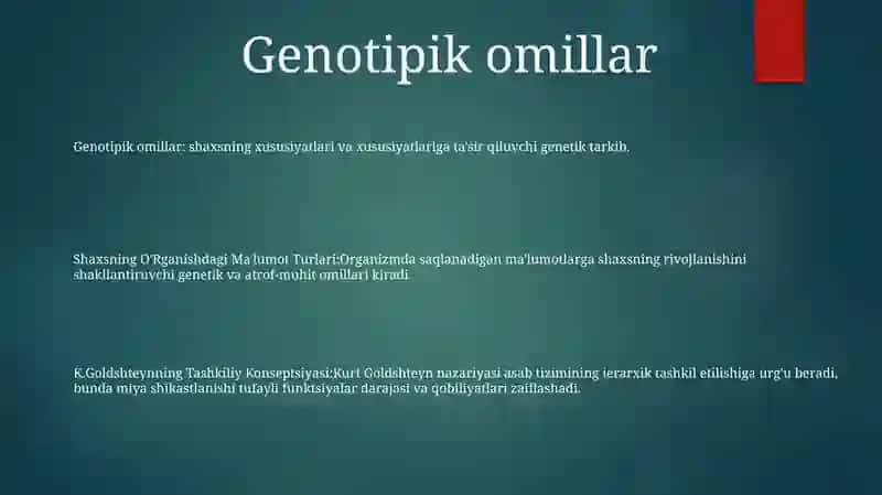 Genetika fanidan taqdimot 2