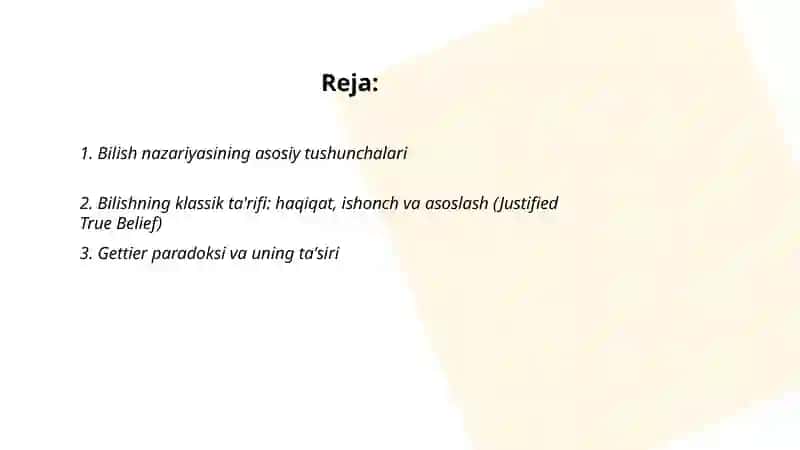 Bilish nazariyasi 2