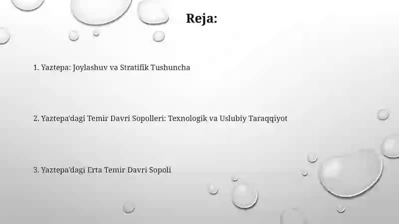 Yaztepa stratigrafiyasi 2