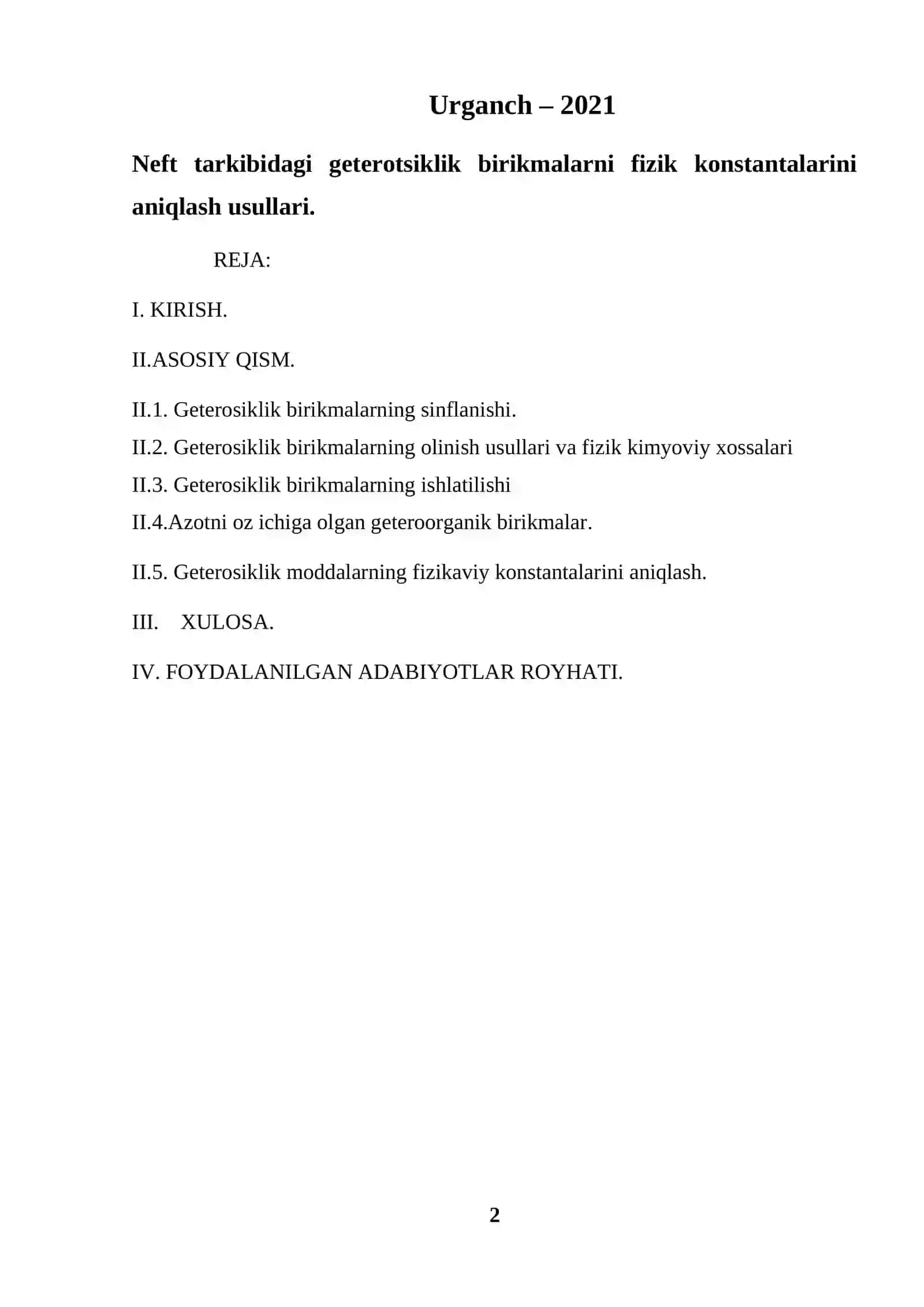 Neft va Gaz Kimyosi 2