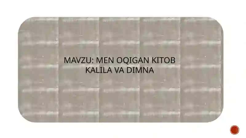 MEN OQIGAN KITOB KALILA VA DIMNA 2