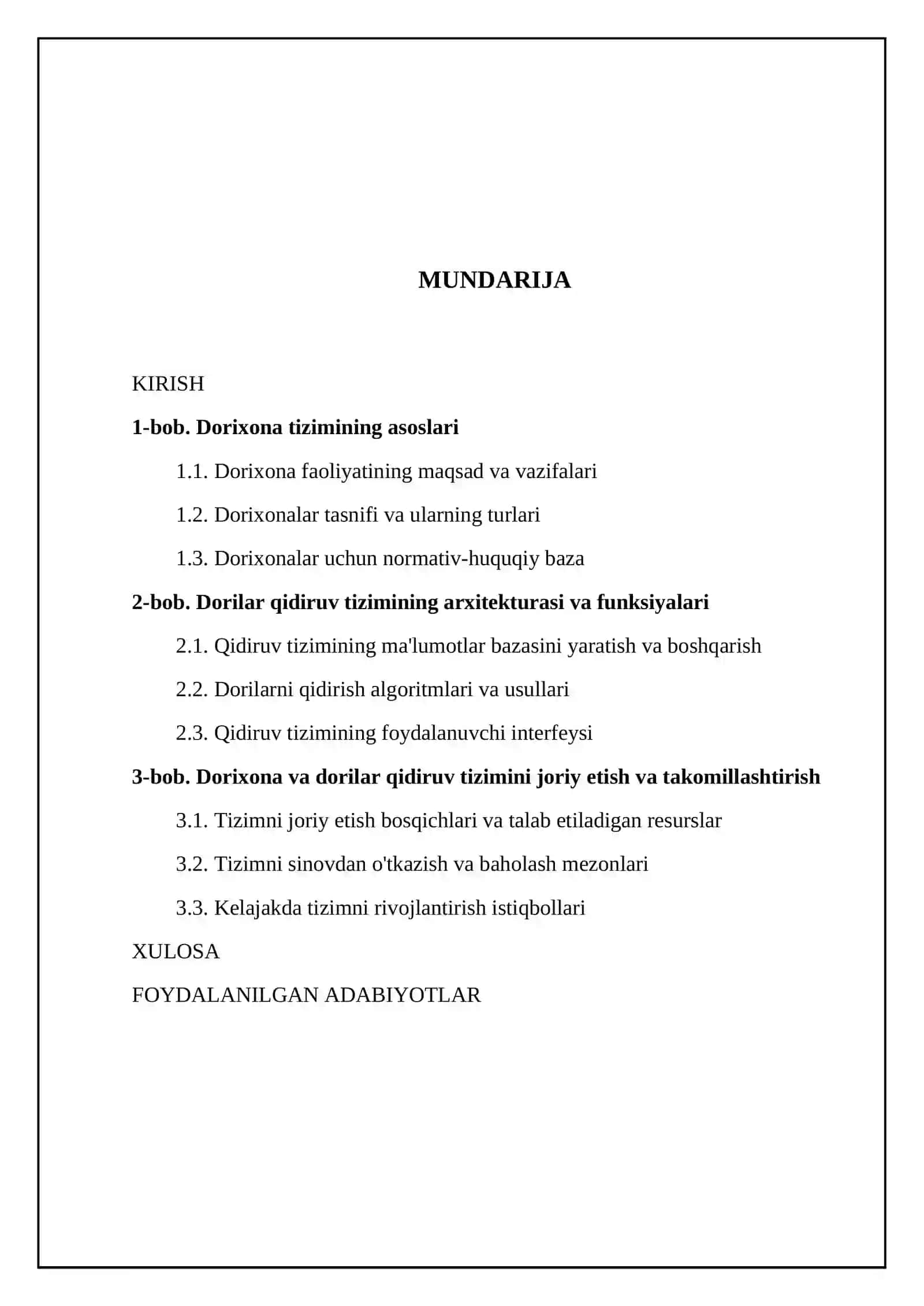 Dorixona va dorilar qidiruv tizimi 2