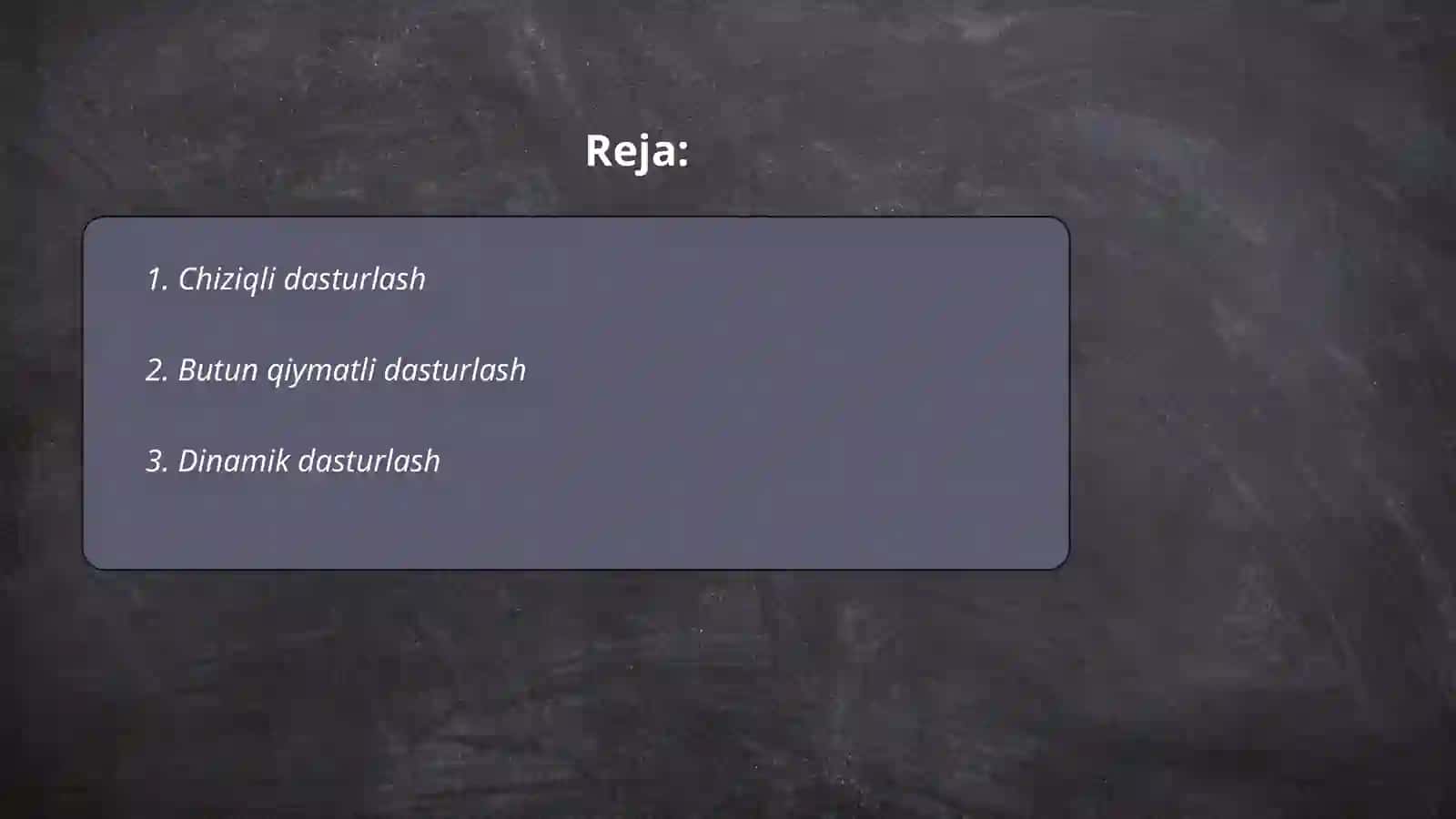 Optimallashtirish masalalari 2