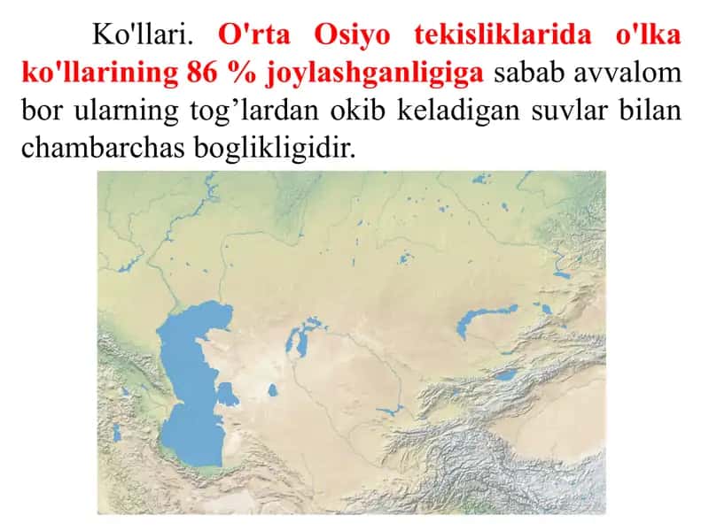 O'rta Osiyoning ko'llari va suv omborlari 2