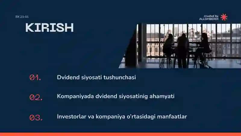 DVIDEND SIYOSATI 2