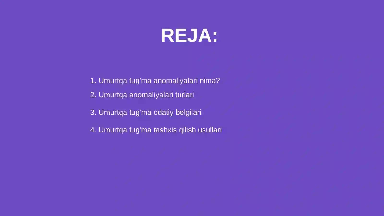Umurtqa tug'ma anomaliyalari 2