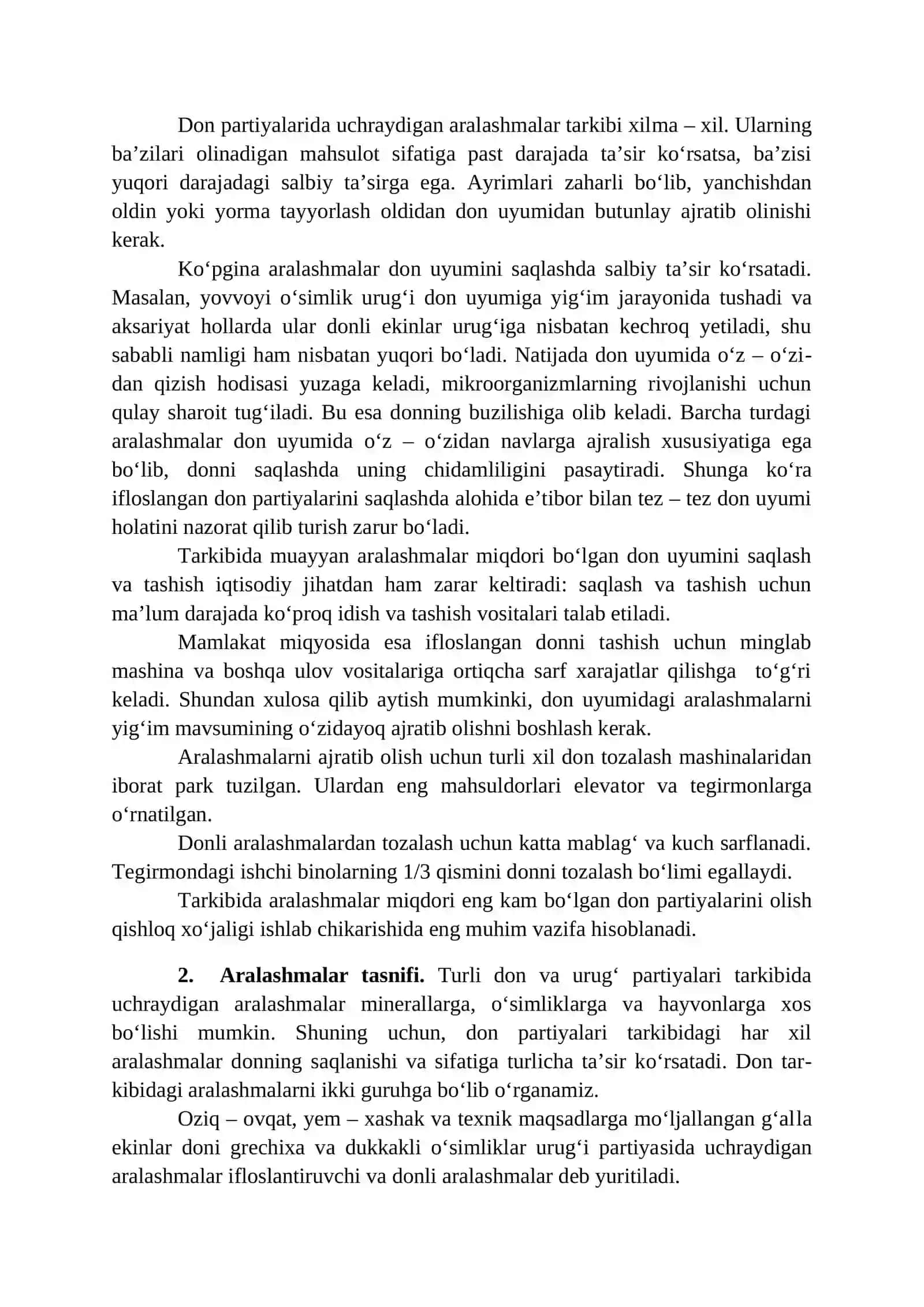 Don uyumining ifloslanganligi 2