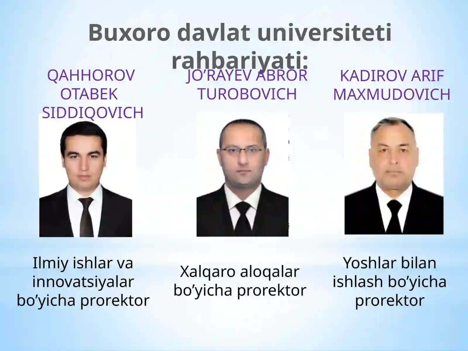Moliya-iqtisod ishlari bo’yicha prorektor 2