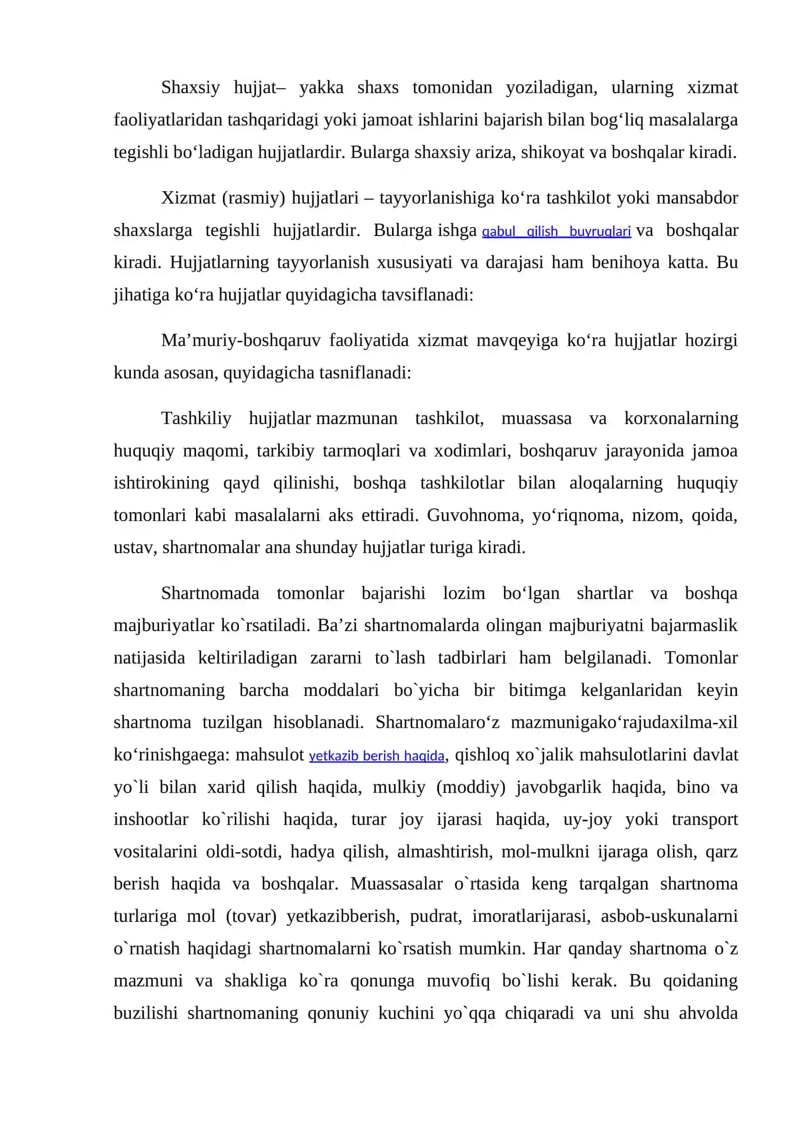 TASHKILIY HUJJATLAR VA ULARNING TURLARI 2