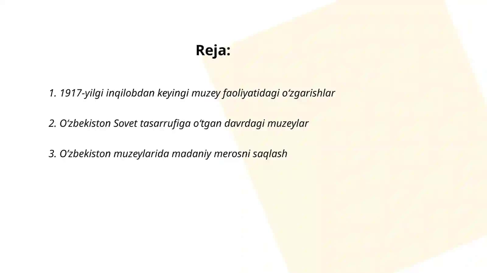 O'zbekistonda 1917-1990 yillarda tashkil etilgan muzeylar faoliyati 2