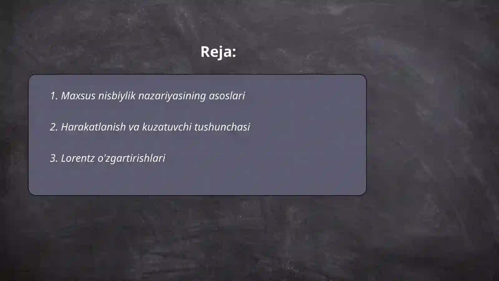 Maxsus nisbiylik nazariyasi 2