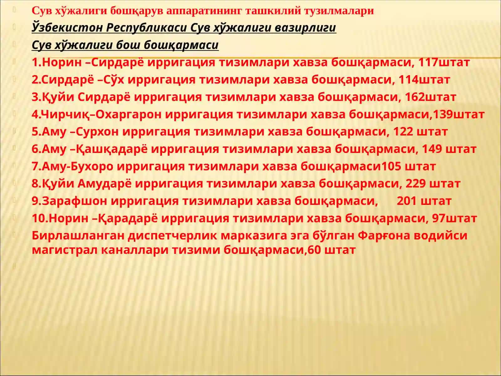 Сув хўжалиги бош бошқармаси 2