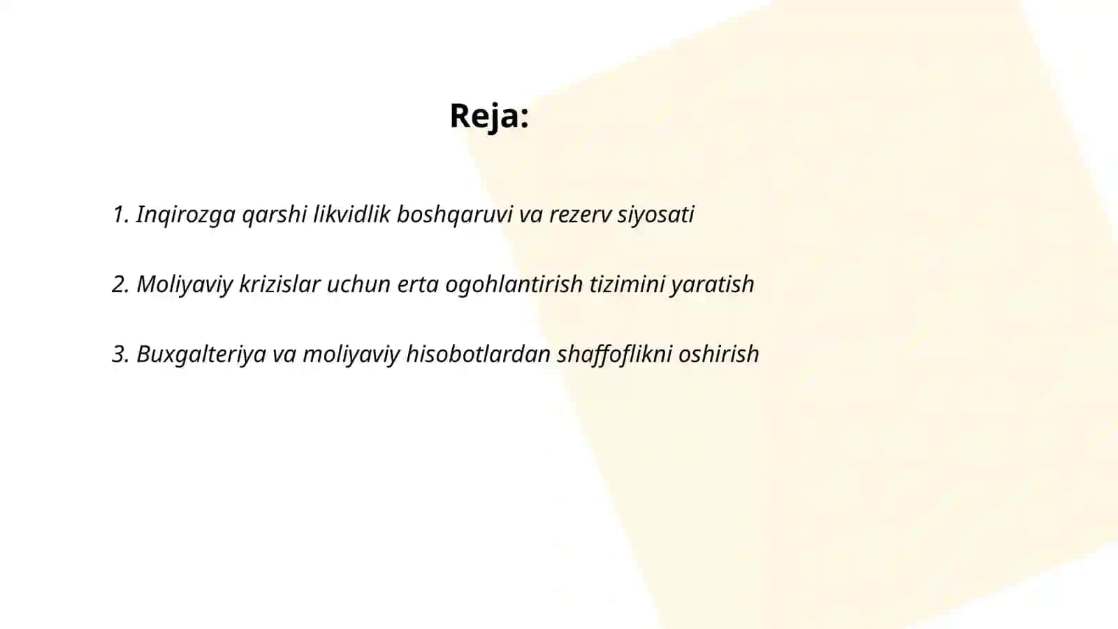 Inqirozga qarshi moliyaviy boshqaruv mexanizmini takomillashtirish 2