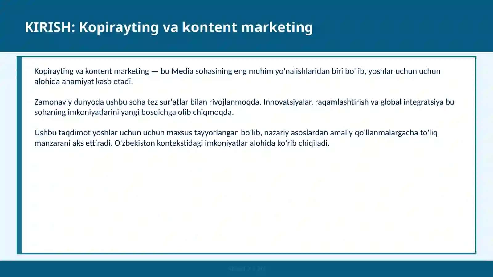 KOPIRAYTING VA KONTENT MARKETING 2