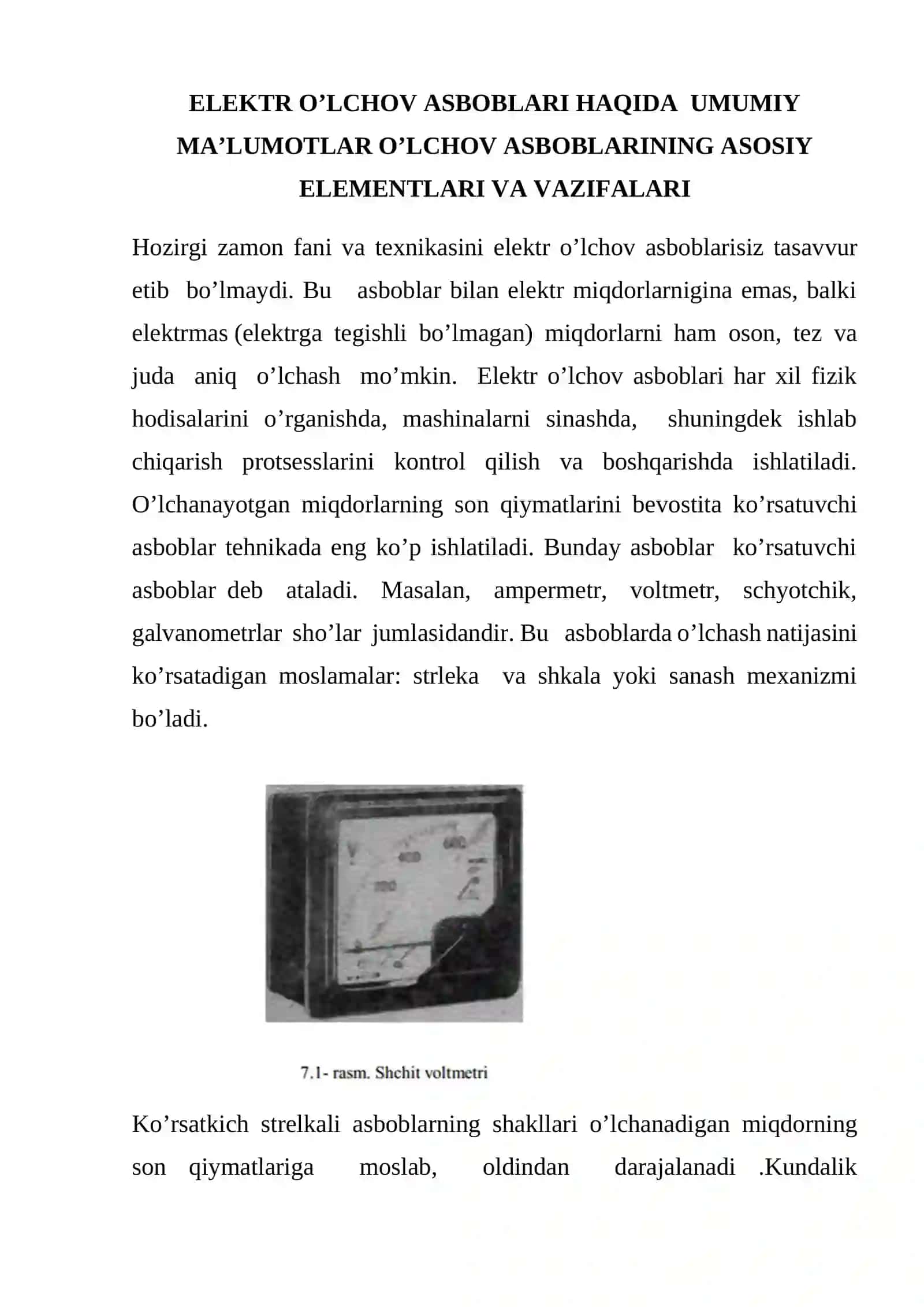 Induksion elektr o’lchash asboblari. Logometrlar 2